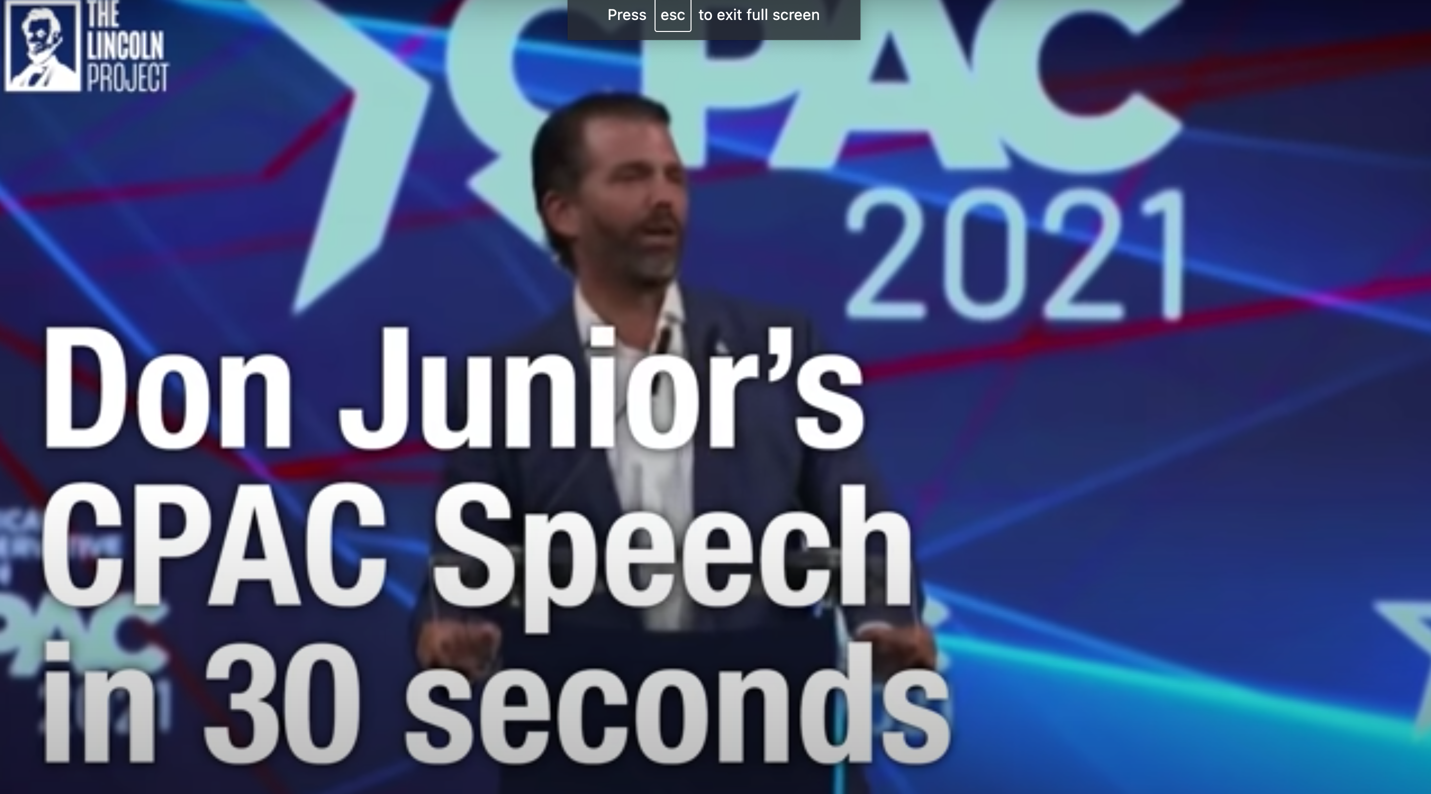 Don Jr’s CPAC Speech In 30 Seconds